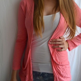 Růžový cardigan New Look - foto č. 1