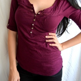 Fialový top neznačkové - foto č. 1