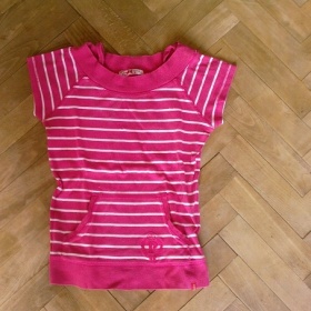 Růžové pruhované tričko Paris Hilton - foto č. 1