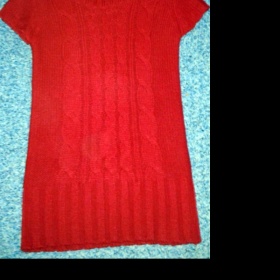 Červené svetrové šaty Clockhouse - foto č. 1