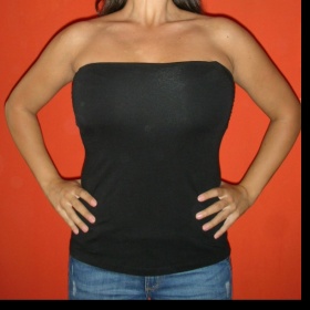 Černý  top bez ramínek HM