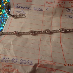 Stříbrný náramek se zirkony Bijou