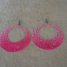 Růžové náušnice Stcy - foto č. 1