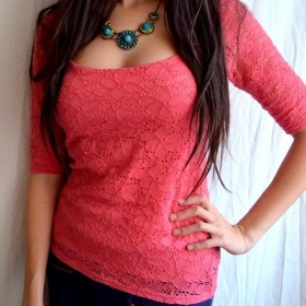 Růžový top River island - foto č. 1