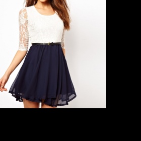 Bílomodré šaty neznačková