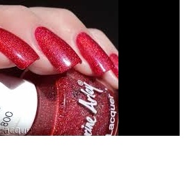 Červený  holografický lak na nehty Arley - foto č. 1