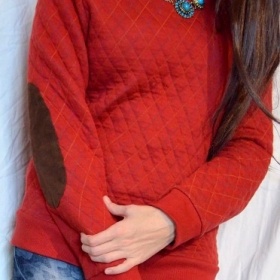 Červená mikina Topshop