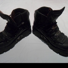 Originální metalové kožené boty New Rock série Reactor