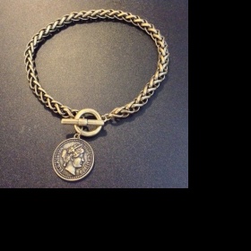 Zlatý řetěz náhrdelník s mincí H&M - foto č. 1