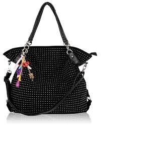 Kde sehnat černou kamínkovou kabelku