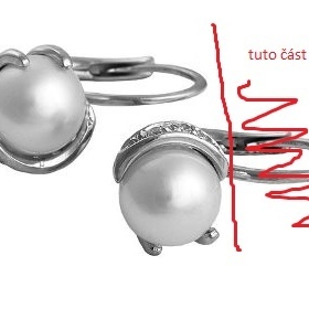 Odřezání části stříbrných naušnic