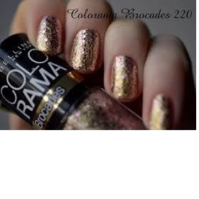 Zlatý lak s velkými třpytkami