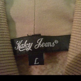 Kaky Jeans mikina světle hnědá, teplá