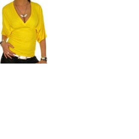 Žlutá halenka s širokými rukávy