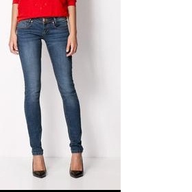 Modré slim/jeggins Bershka