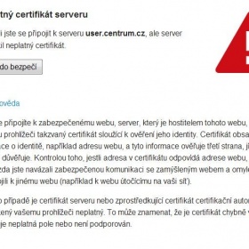 Mail na centrum.cz - nefunguje přihlášení