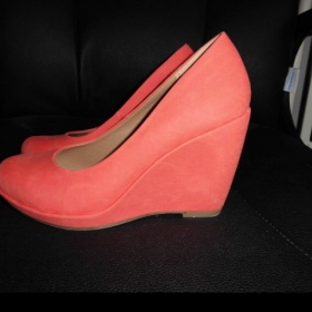 Lososové lodičky  na klínku (wedges), 38 - foto č. 1