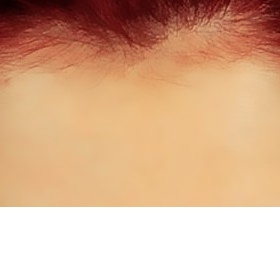 Krátke vlásky před ofinou