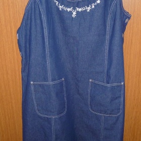 Modré riflové dlouhé šaty Blancheporte - foto č. 1
