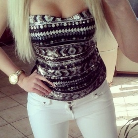 Střibrný top Tally Weijl