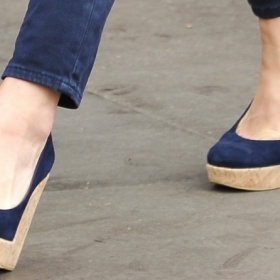 Džínové baleríny/lodičky na klínku