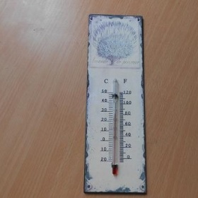 Plechový teploměr Provence