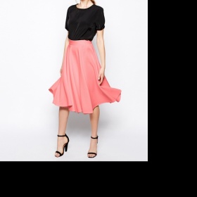 Dámská růžová midi sukně Closet (Asos)