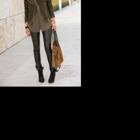 Vojensky zelený kabát  ako Annabelle Fleur