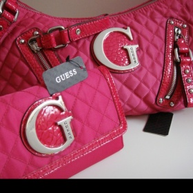 Růžový komplet 2v1 kabelka s peněženkou Guess - foto č. 1