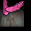 Neonově růžové kotníkové botky se zlatým zipkem neznačkové - foto č. 3