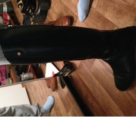 Černé  kozačky Deliberti