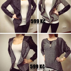 Šedý svetr z internetu