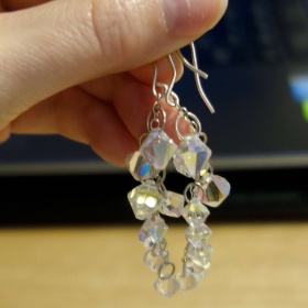 Stříbrné dlouhé náušnice neznačková