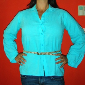 Tyrkysová volná košile z Indie neznačková