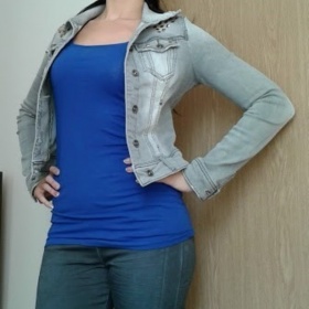 Modré elastické tílko Vero moda