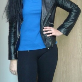 Modré basic triko neznačkové