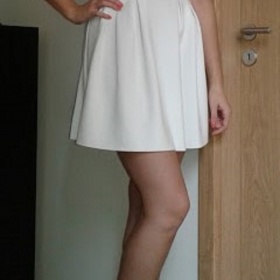 Bílé skater šaty neznačková