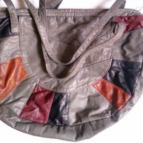 Kožená kabelka - původní retro šité na zakázku ČS retro