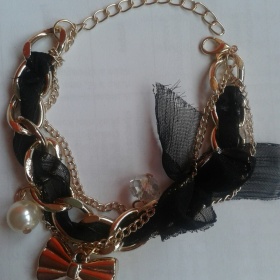 Zlato - černý náramek Fashion