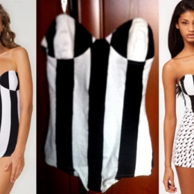 Černobílé pruhované body Motel