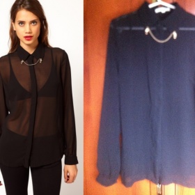 Černá průhledná košile Asos