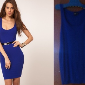 Indigové mini šaty Asos