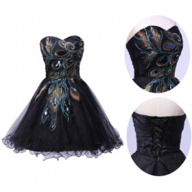 Šaty s pavím vzorem - vhodné doplňky