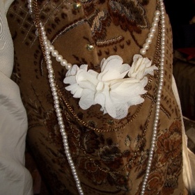 Náhrdelník perly s květy