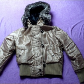 Zimní bunda Reactive, černá/zlatá