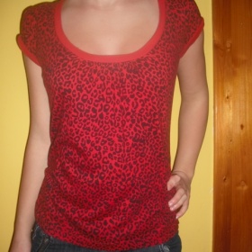 Červené leopardí tričko Terannova - foto č. 1