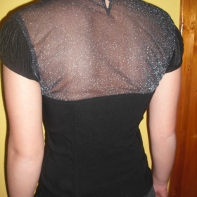 Černá společenská korzetová halenka