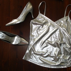 Stříbrné lodičky Graceland-36+top ve stejné barvě