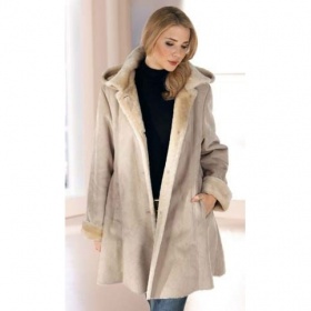 Kabát ve vzhledu velurové kůže