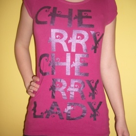 Fialovo-růžové triko Croop